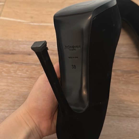 EUC YSL platform heels- black suede- size 38 - Picture 16 of 17